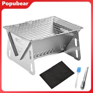 Folding Campfire Grill Portable Camping Grill Rustproof Corrosion Resistant Hollow Design Outdoor In