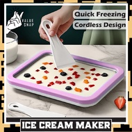 Ice Cream Maker Fried Ice Cream Roll Maker Machine Yogurt Sorbet Pan Ice Cream Tray Roll Up Tray for