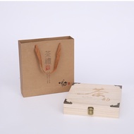 LP-8 ALI🍒Wholesale Pu'er Tea Caddy Single-Layer Tea Pot Fuding White Tea Universal357Storage Box G Solid Wood Empty Gift