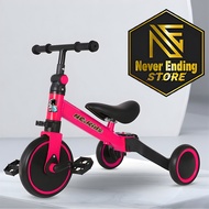 Mainan Sepeda 3in1 NE.KIDS Anak Kecil Balita Perempuan Laki-Laki  Roda 3 Usia 1.5 tahun 2 Tahun 3 ta