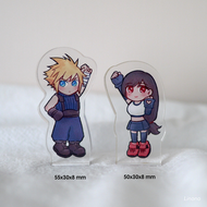 FF7 克勞德&蒂法 迷你壓克力立牌 飯友（克勞德&蒂法／AC後）