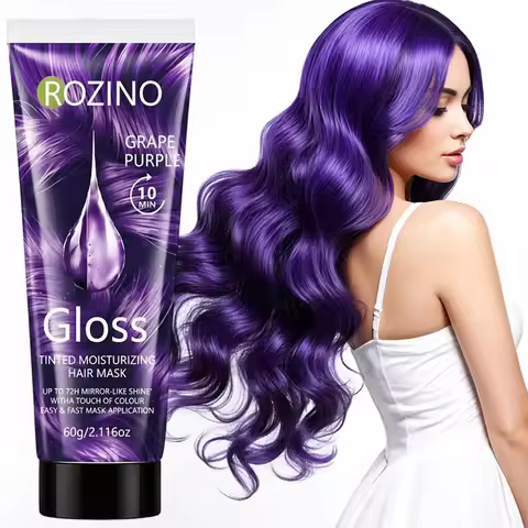 1/2/3 Tubes of Dazzling Grape Purple Color-Enhancing, Smooth and Moisturizing Hair Mask, Quick Semi-
