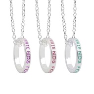 Group Necklace For Friends 3 Best Couples With 3 Silver Ring