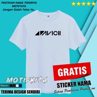 Distro Shirt AVICII Simple Cool Men's T-Shirt Motifkita