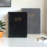 Notebook diary2026Planner, schedule book, notebook with strap, calendar, weekly planner, notebook