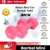 Dumbell 3 Kg Mini Barbell/ Women's Barbell/ Women's Vinyl/ Yoga/ Weight Training/ - Anti-Slip Dumbel