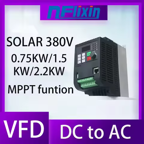 PV solar inverter DC to AC three-phase converter 380v 0.75/1.5/2.2/4/5.5/7.5/11kw with MPPT Control