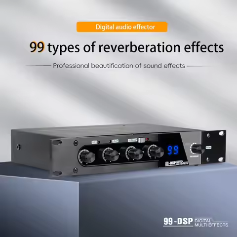 Professional Karaoke Mixer Reverberator 99 DSP Digital Audio Effector Stereoscopic Sound Effect KTV 