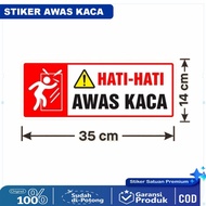 Sticker Sign Beware of Glass Beware of Glass Door Wall Marking Label Sticker