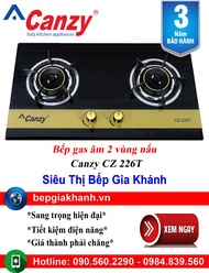[HCM]Bếp gas âm 2 vùng nấu Canzy CZ 226T bếp gas bếp gas đôi bếp gas đơn bếp gas âm bếp ga bếp ga đô