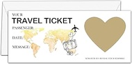 AWSICE Scratch Surprise Travel Ticket, 1 Set Make Your Own DIY Boarding Pass, Surprise Reveal Card f