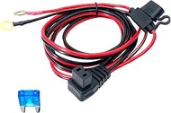 6.56 Ft 14AWG Vehicle Refrigerator Power Cable, 12V DC Power Cord Cable with O Ring Terminal Compati