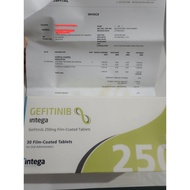 GEFITINIB INTEGA 250mg 30 PCS FILM COATED TABLETS MEDICINE FOR CEMO CANCER, LUNGS, CEMOTHERAPY, AFAT