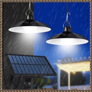 (JPTZ) Solar Pendant Light Outdoor Waterproof LED Lamp Double-Head Chandelier Decorations for Outdoo