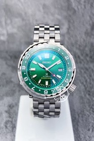 【定制】Seiko Mod Automatic Watch 45mm 罐頭款 綠圈綠面紅秒針 精工改裝自動機械錶