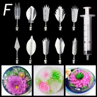 FHJIK 14 style 3D Gelatin Cake Mold Jelly Art Pudding Flowers Stainless Steel Nozzle Syringe Needle 