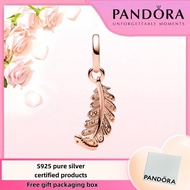 Pandora Latest S925 Pure Silver Jewelry Package Duty Free Pandora Floating Curved Feather Dangle Cha