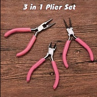 3pcs Plier Set Crafting Tools Jewelry Making Tools Wire Cutters of Chenille Stem Needle Nose Plier