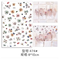 Manicure Adhesive Stickers Ladies Small Flower Stickers Decorative Small Patterns 3d Stickers Full S