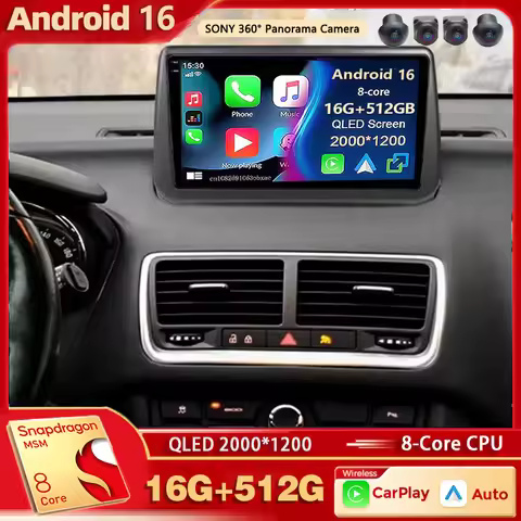 Android 16 For Opel Meriva B 2009-2014 2K QLED Android Car Radio Multimedia Video Player BT AI Voice