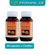 Kordel's Magnesium Amino Acid Chelate 750mg 60 Capsules x 2 Bottles (TWIN) EXP:04/2027 [ Kordels, Ko