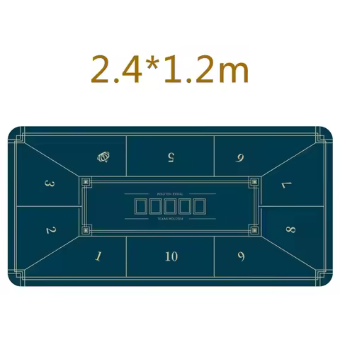 2.4*1.2m Texas Holdem Table Pad Rubber Pokers Tablecloth Casino Board Games Desk Mat Gaming Table Pa