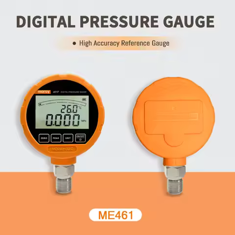 Moray ME461P 0.5%FS Portable Temperature Glycerine Stainless High Precision Steel Digital Manometer 