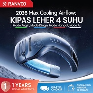 RANVOO 4 Temperature Neck Fan Aice Lite Neck Air Conditioner 6000mAh Max Cooling Airflow Smart App C