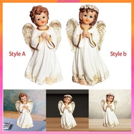 [Kloware2] Resin Angel Figurine Table Bookcase Office Praying Angel Figurine Decoration