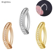 [Brightbiu] Crystal Belly Button Ring Piercing Reverse Curved Barbell Navel Body Jewelry Boutique