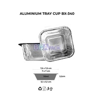 TERBARU ( ISI 100 PCS )ALUMINIUM TRAY CUP BX-340 - WADAH ALUMINUM FOIL TRAY BX 340 | COD