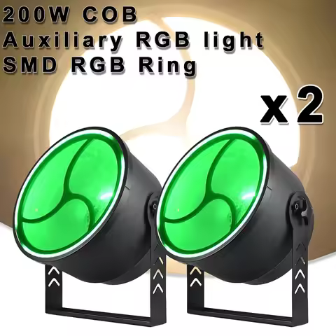 2PCS/LOT LED 200W COB RGB Ring Light Retro Washing Strobe Effect Stage For Concert Background Dance 