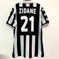 99-00ยูเวนตุสเสื้อกีฬาเดลพิเอโร Kaus Sepak Bola ZIDANE