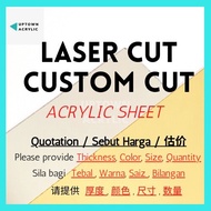 ⚠Custom Cut⚠  Laser Cut | Acrylic Sheet | Perspex | Acrylic Board | Plexiglass | Transparent Clear P