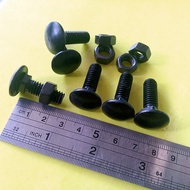 10pcs BAUT MUR CB 5/16 x 1" INCHI / BAUT M8 PANJANG 2.5CM / BAUT 12 KUNCI 12 HITAM BAUT PAYUNG BUMPE