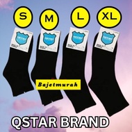 QStar Stoking Sekolah stokin kerja cotton black socks stokin budak stokin dewasa umur 5 thn hingga d
