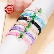 Tulip Handwoven Friendship Bracelet Flower Couple Bracelet Gift Fashion Women's Wristband M0z5