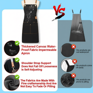 Hang Neck Apron Kitchen Apron WaterProof Oilproof Apron With 4 Pocket Coffee Shop Fashion Apron 围裙