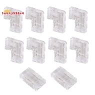 8mm COB Connector 8Pc L-Shaped/Corner Connector,2Pc Gapless Connectors for COB LED Strip Lights,NOT 