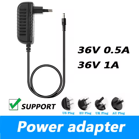 36V 500mA 1A AC 100V-240V Converter Adapter DC 36V 0.5A Power Supply Charger For iLife H 70 H70 Vacu