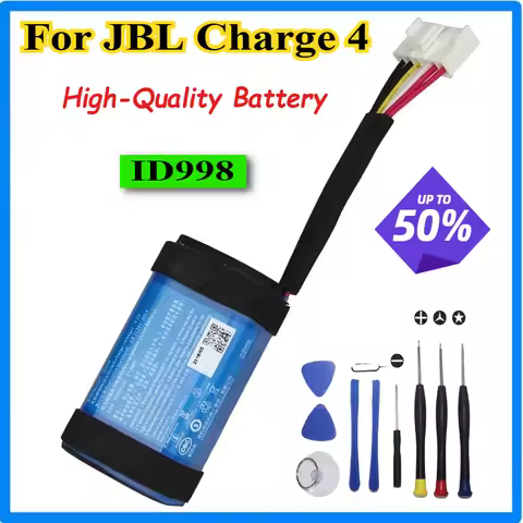 3.7V 10200mAh Replacement Speaker Battery for JBL Charge4 ID998 High-Quality Battery with Tools