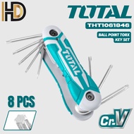 TOTAL 8 Pcs Torx Key / TOTAL Folding Torx Key Set / THT1061846