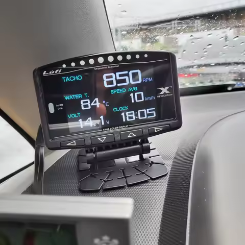 LUFI X1 English Version OBD2 Plug digital Turbo boost oil pressure temperature gauge for car Afr RPM