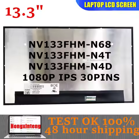 NV133FHM-N4T Fit NV133FHM-N4D NV133FHM-N68 Original 13.3" Laptop LCD Screen IPS No-Touch Matrix Pane