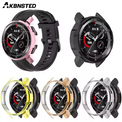 AKBNSTED TPU Plating Silicone Protective Case For Huawei Honor GS Pro Smart Watch Accessories For Hu