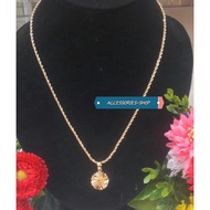 Women's Necklace free Round Pendant/24k gold Necklace