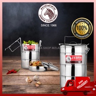ZEBRASHOP ZEBRA STAINLESS STEEL FOOD CARRIER TIFFIN CARRIER WITH HALF TRAY (12CM / 14CM)
