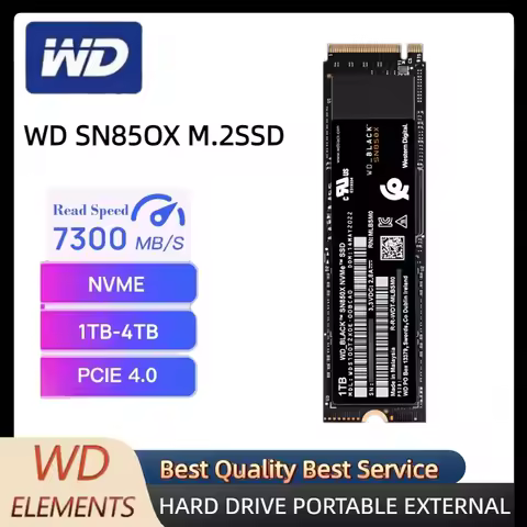 Western Digital SN850X 1TB 2TB 4TB WD_BLACK M.2 2280 NVMe PCIe Gen 4.0x4 SSD Solid State Drives for 