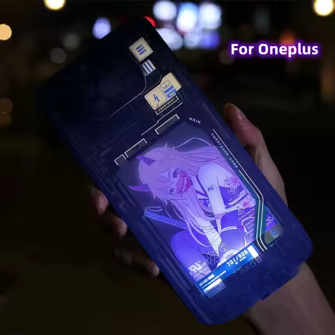 Anime Girl Luminous LED Phone Cases For Oneplus 12 11 10 Pro 9 9RT 8 7 7T Pro Nord N10 5G ACE Call L