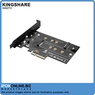Kingshare NVMe & SATA M.2 NGFF SSD to PCI-E 3.0 x4 M Key + B Key (M.2-Pci-e) | Ipohonline